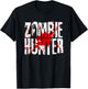 Funny Zombie Hunter Design For Boys Girls Halloween Hunting T-Shirt - T-Shirt | Black