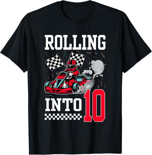 Rolling Into 10 Racing Go-Kart 10 Year Old Birthday Racing