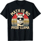 Math Is No Prob-Llama Mathematician Math Humor Retro T-Shirt - T-Shirt | Black