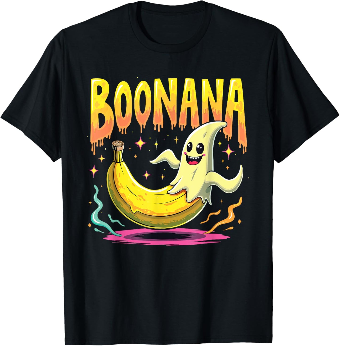 Boonana Costume Funny Ghost Banana for Halloween T-Shirt - T-Shirt | Black