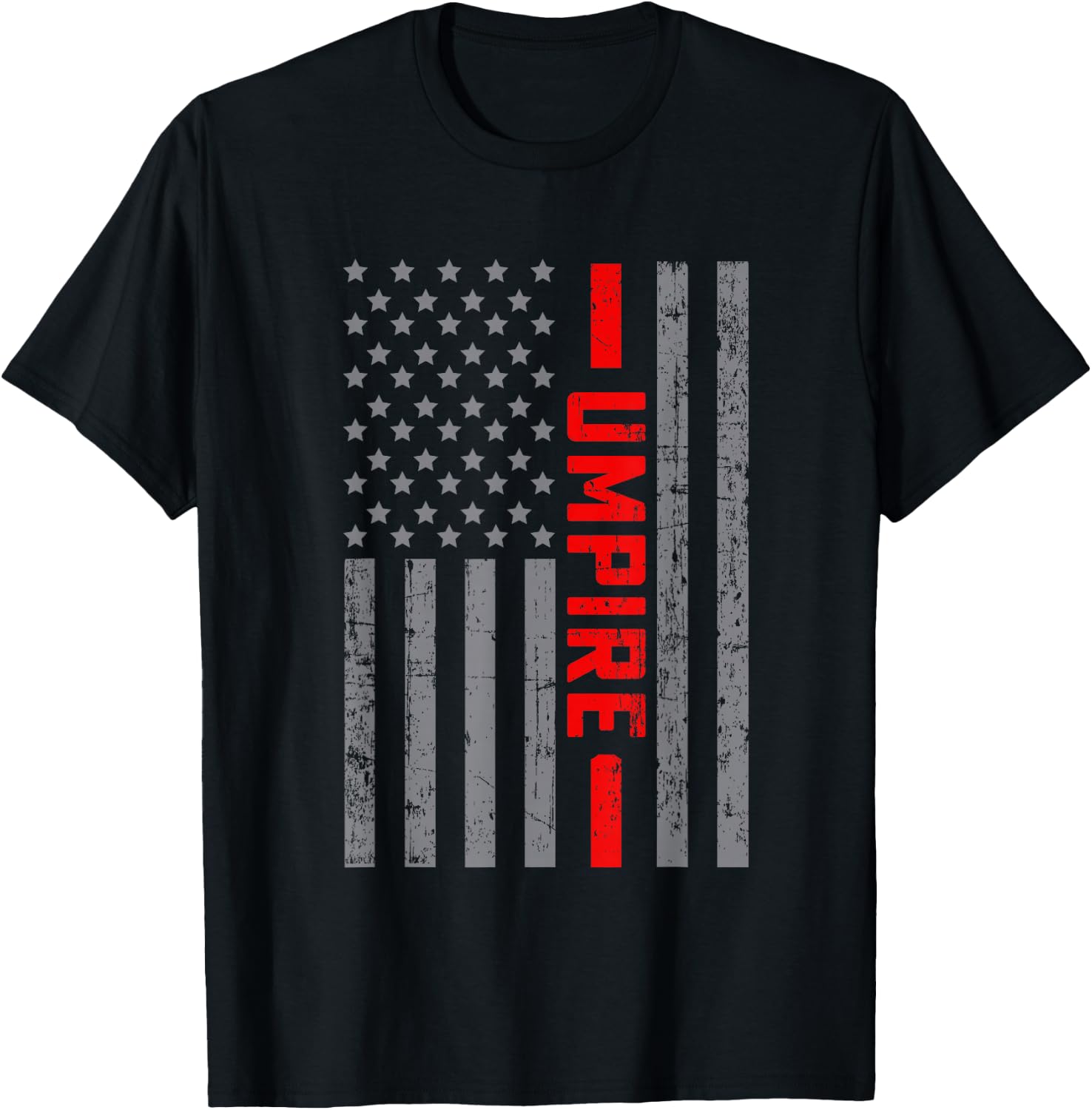American Flag Umpire US Flag Vintage Dad T-Shirt - T-Shirt | Black