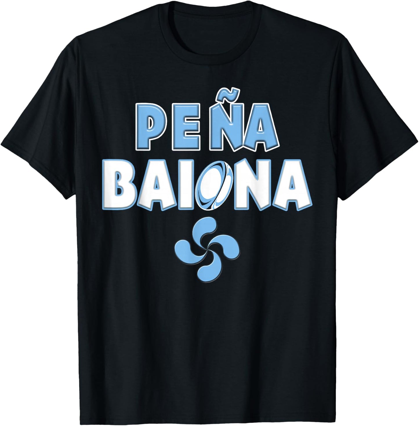 L'Esprit Du Rugby Bayonnais Basque Country Supporter Family , Black, S T-Shirt - T-Shirt | Black