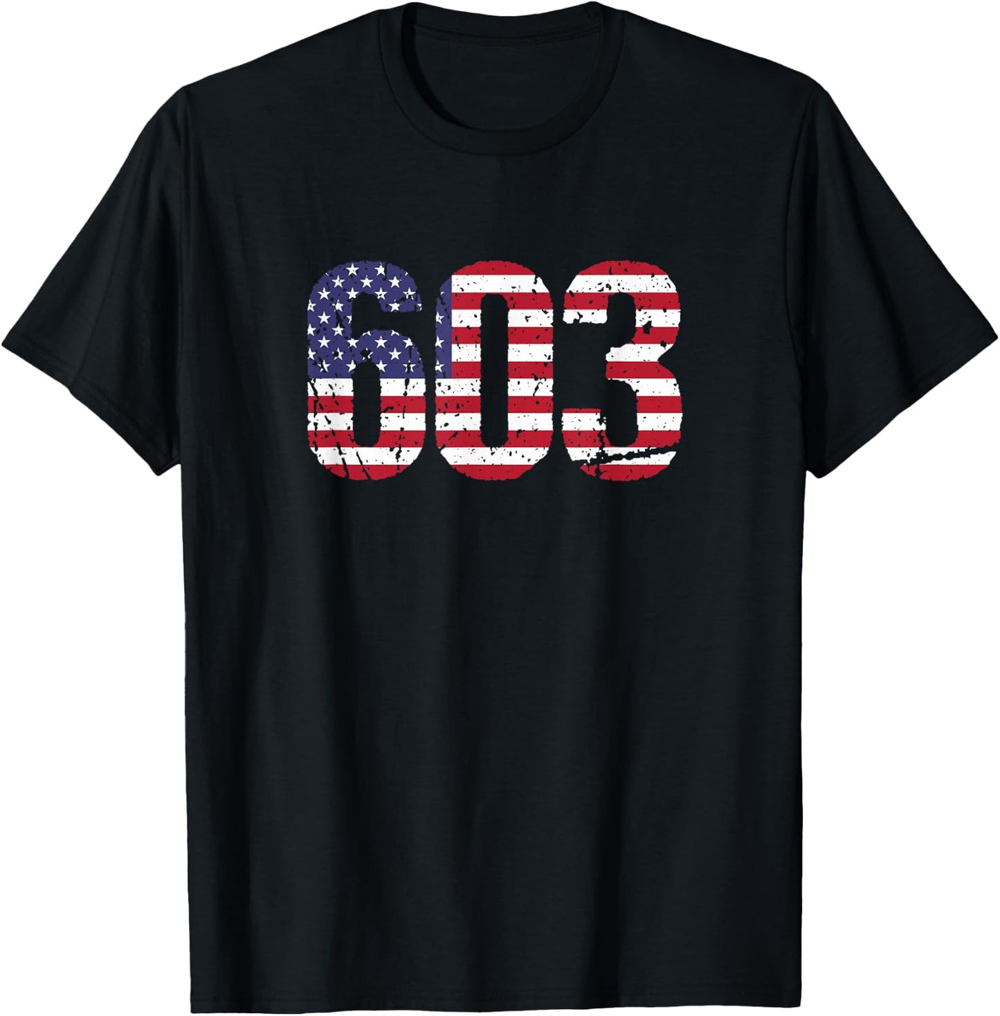 603 New Hampshire Area Code T-Shirt - T-Shirt | Black
