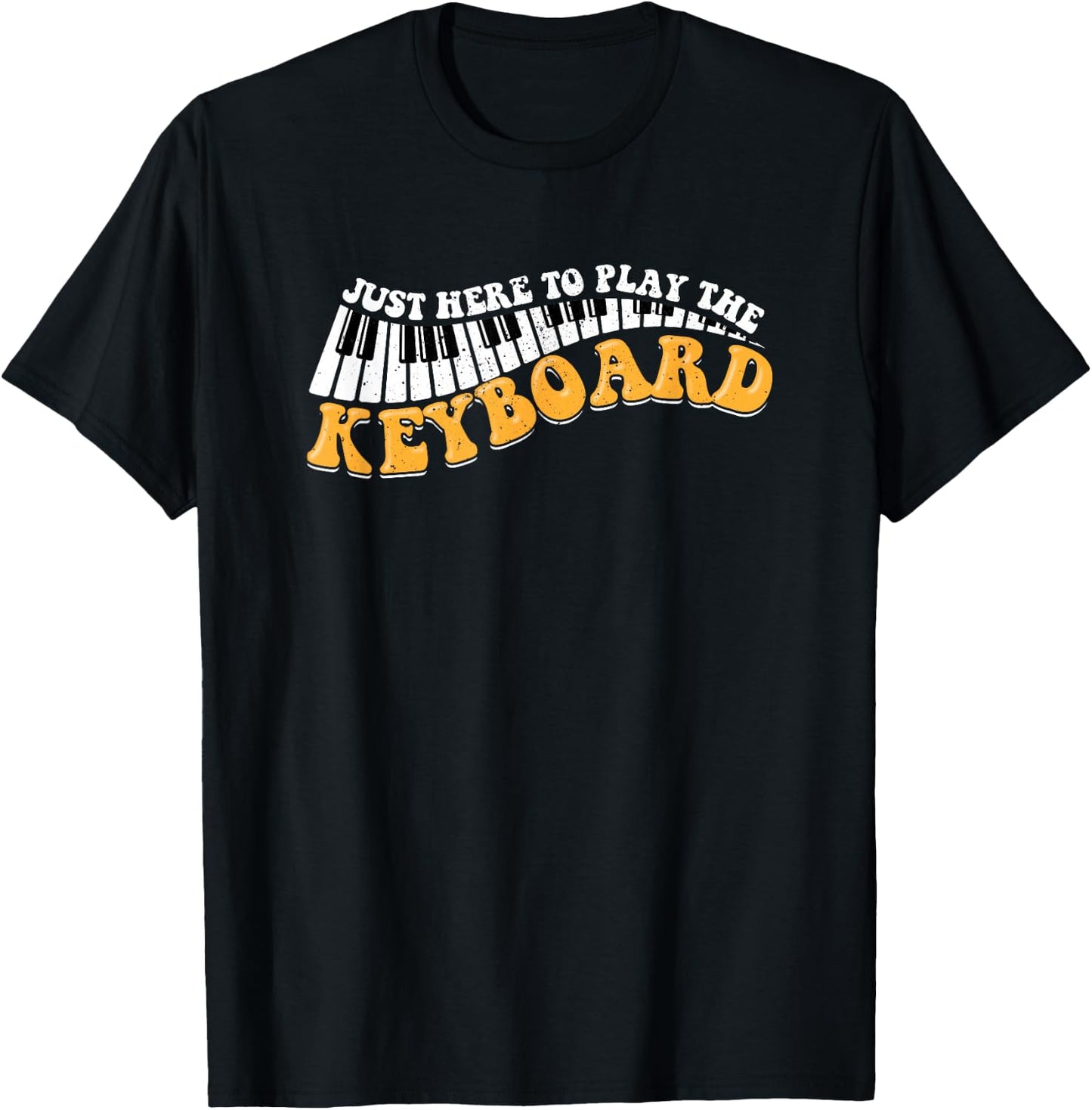 Funny Keyboard Player Musical Instrument Music Keyboardist T-Shirt - T-Shirt | Black