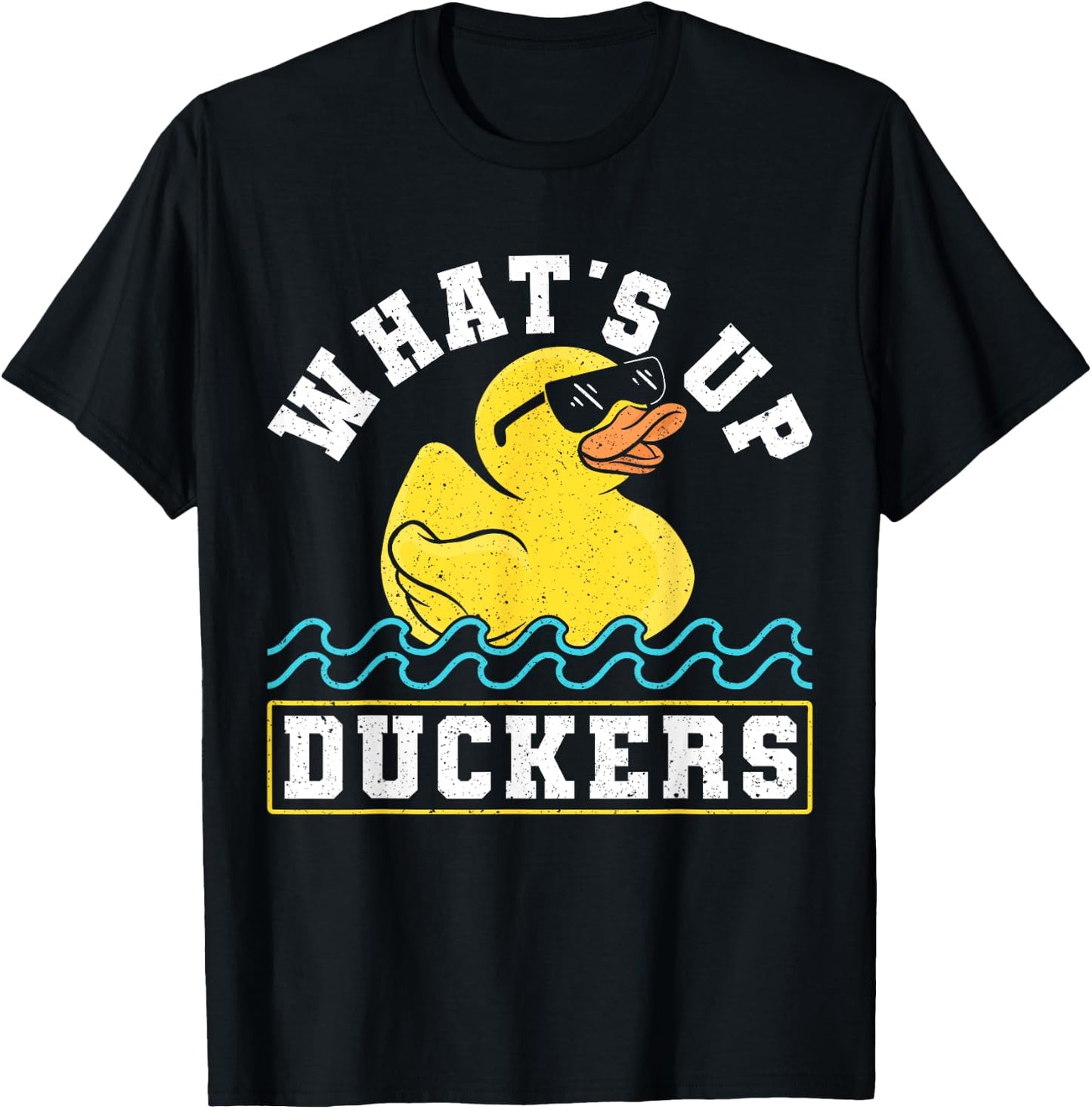 Whats Up Duckers? Rubber Duck T-Shirt - T-Shirt | Black