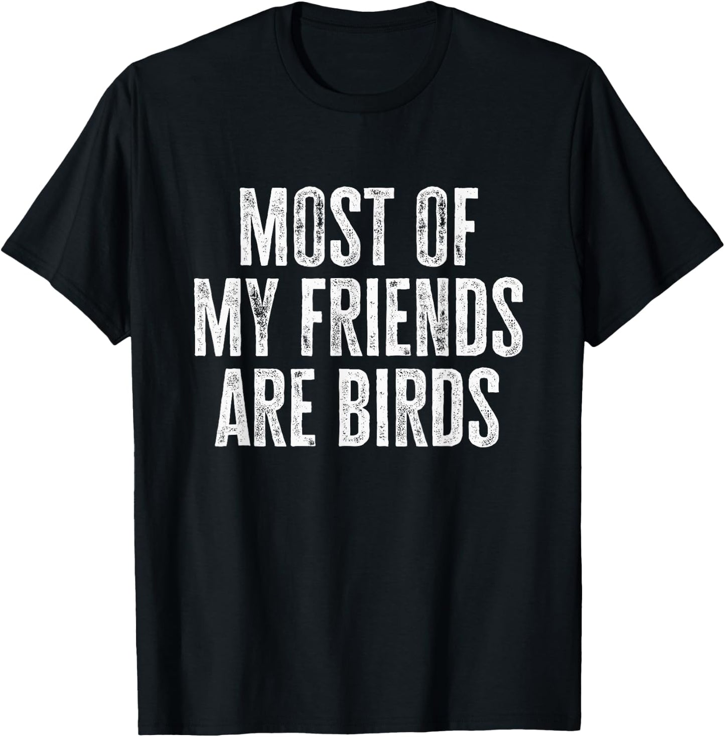 Most of My Friends Are Birds Funny Birds T-Shirt - T-Shirt | Black