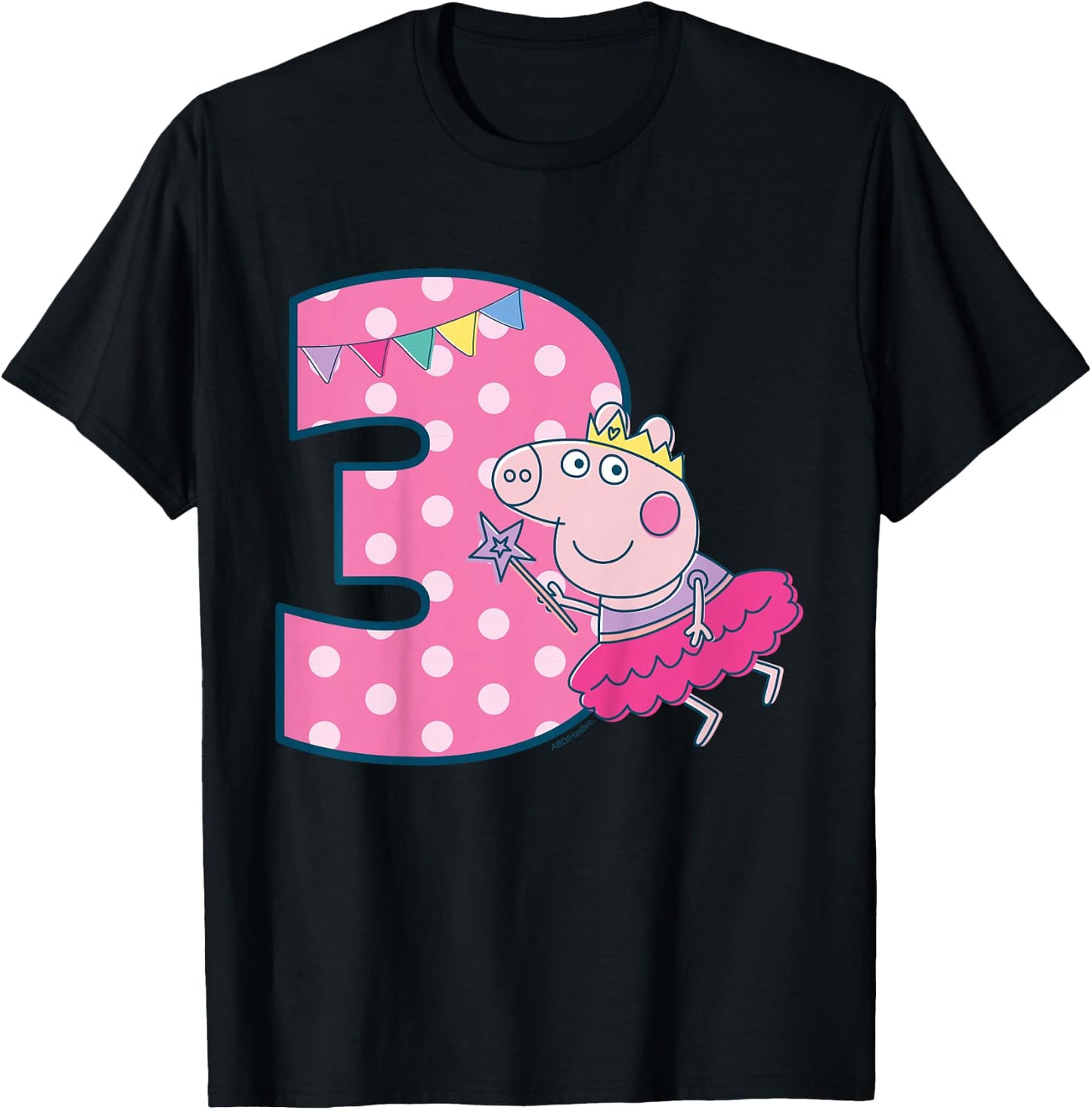 Peppa Pig 3 Geburtstag T-Shirt - T-Shirt | Black