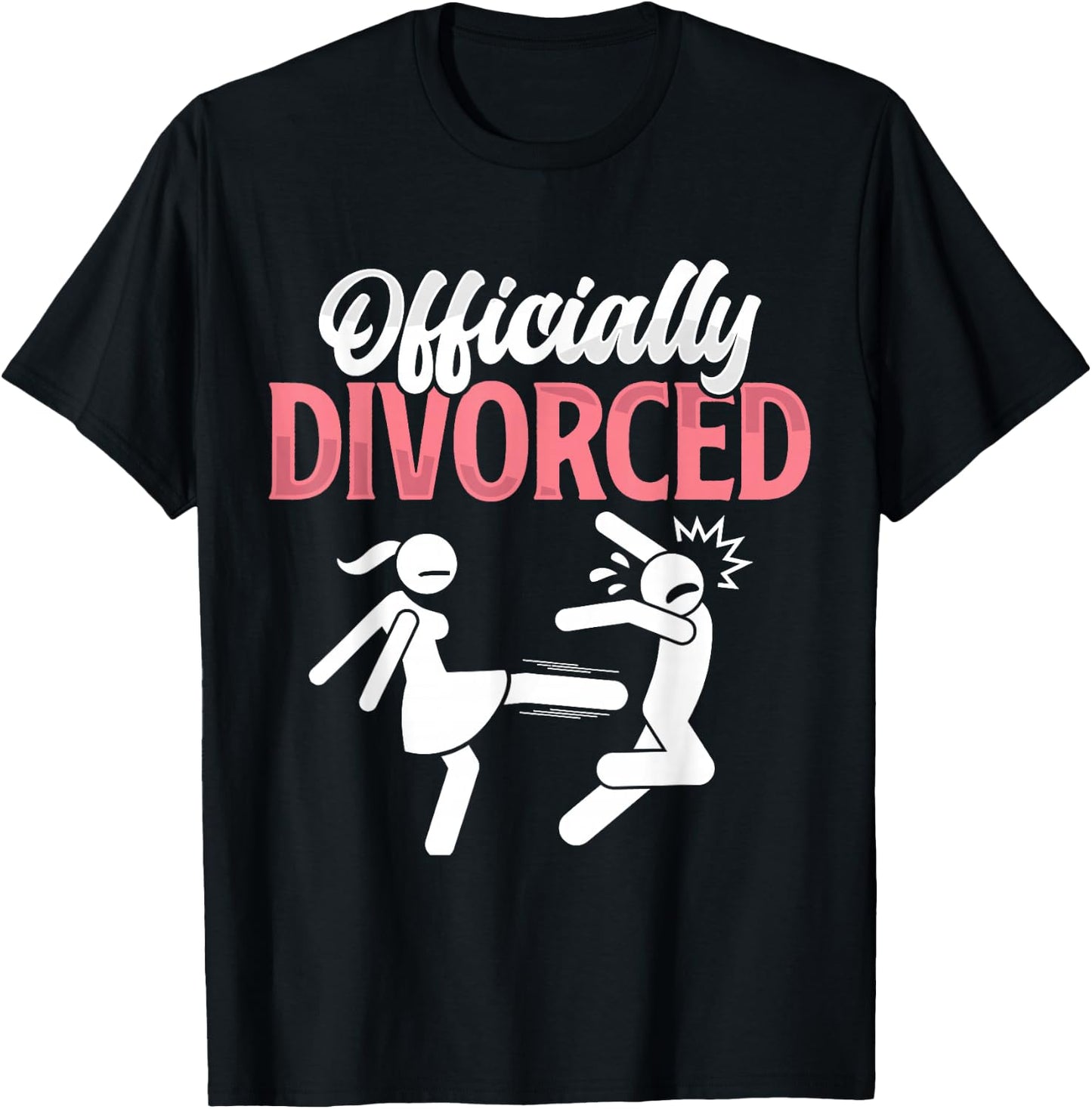 Officially Divorced Funny Party Divorce Divorced Women T-Shirt - T-Shirt | Black