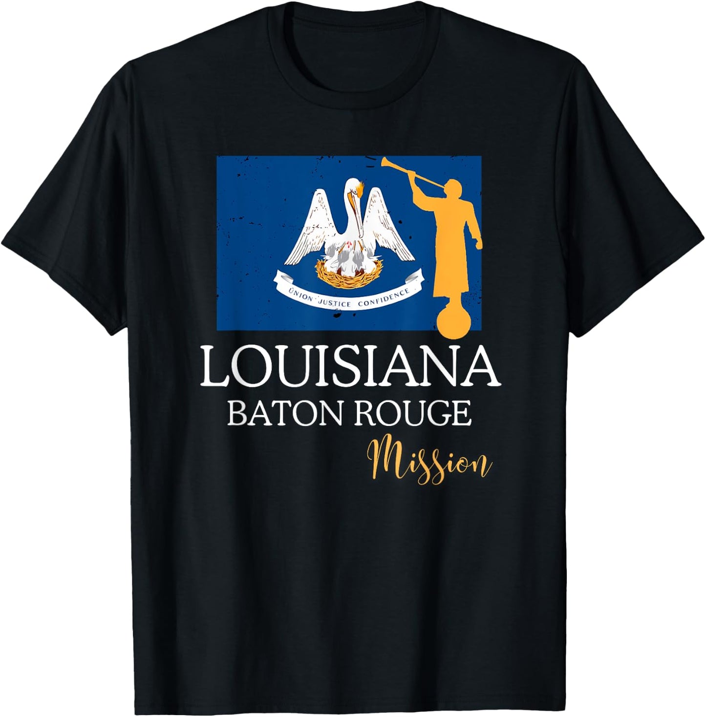 Louisiana Baton Rouge Mormon LDS Mission Missionary T-Shirt - T-Shirt | Black