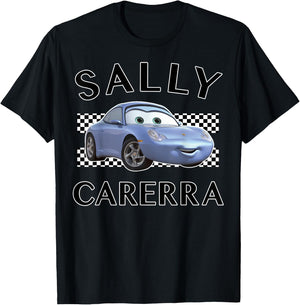 Disney Pixar Cars Sally Carerra Finish Line , Blue, S T-Shirt - T-Shirt | Black