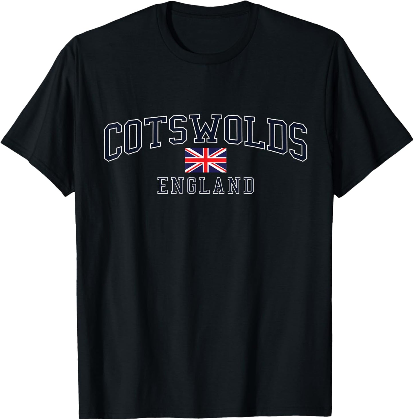 Cotswolds England Flag of Great Britain , gray T-Shirt - T-Shirt | Black