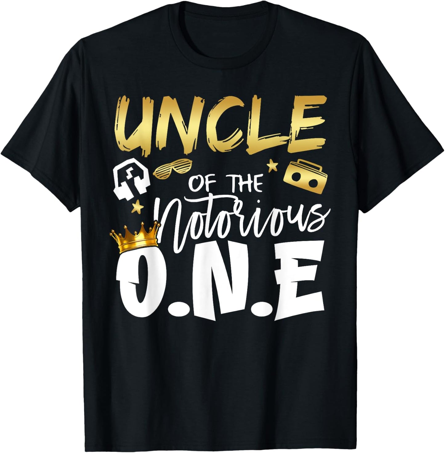 Uncle Of The Notorious One Old School 1st Hip Hop Birthday T-Shirt - T-Shirt | Black
