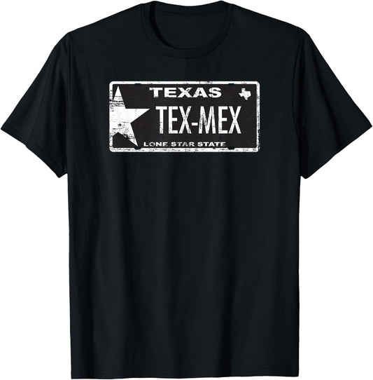 Texas Tex-Mex License Plate T-Shirt - T-Shirt | Black