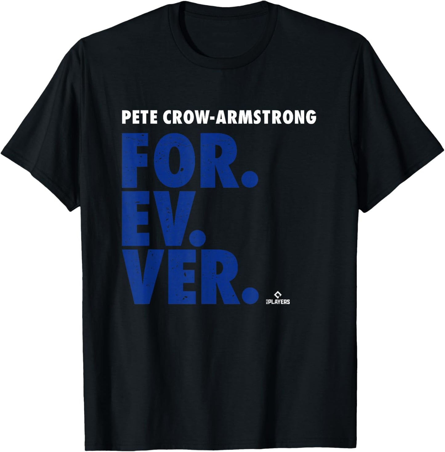 Forever Baseball Pete Crow-Armstrong Chicago Baseball MLBPA T-Shirt - T-Shirt | Black