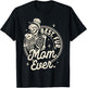 Dog Mom Dog Mama Dog Lady Skeleton Best Fur Mom Ever T-Shirt - T-Shirt | Black