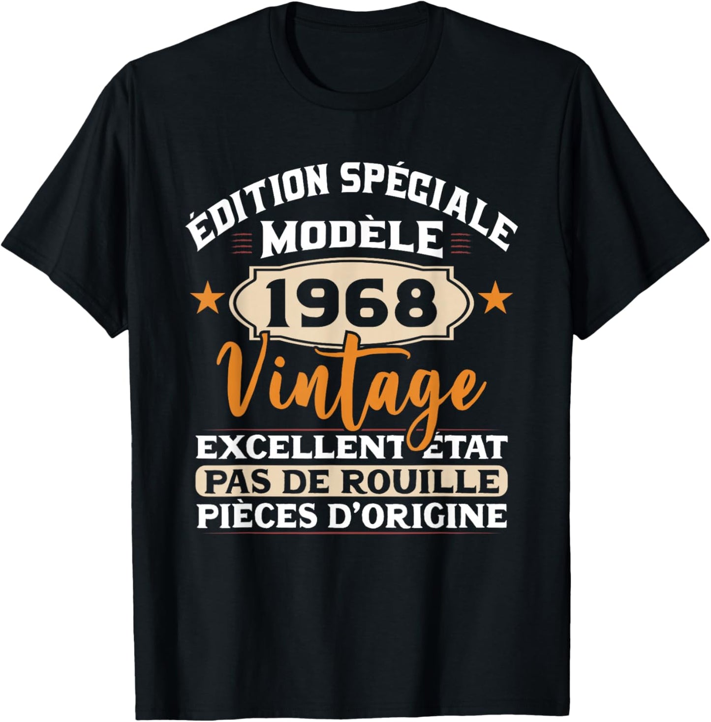 Original Gift Vintage 1968 Birthday Party 57 Years Man T-Shirt - T-Shirt | Black
