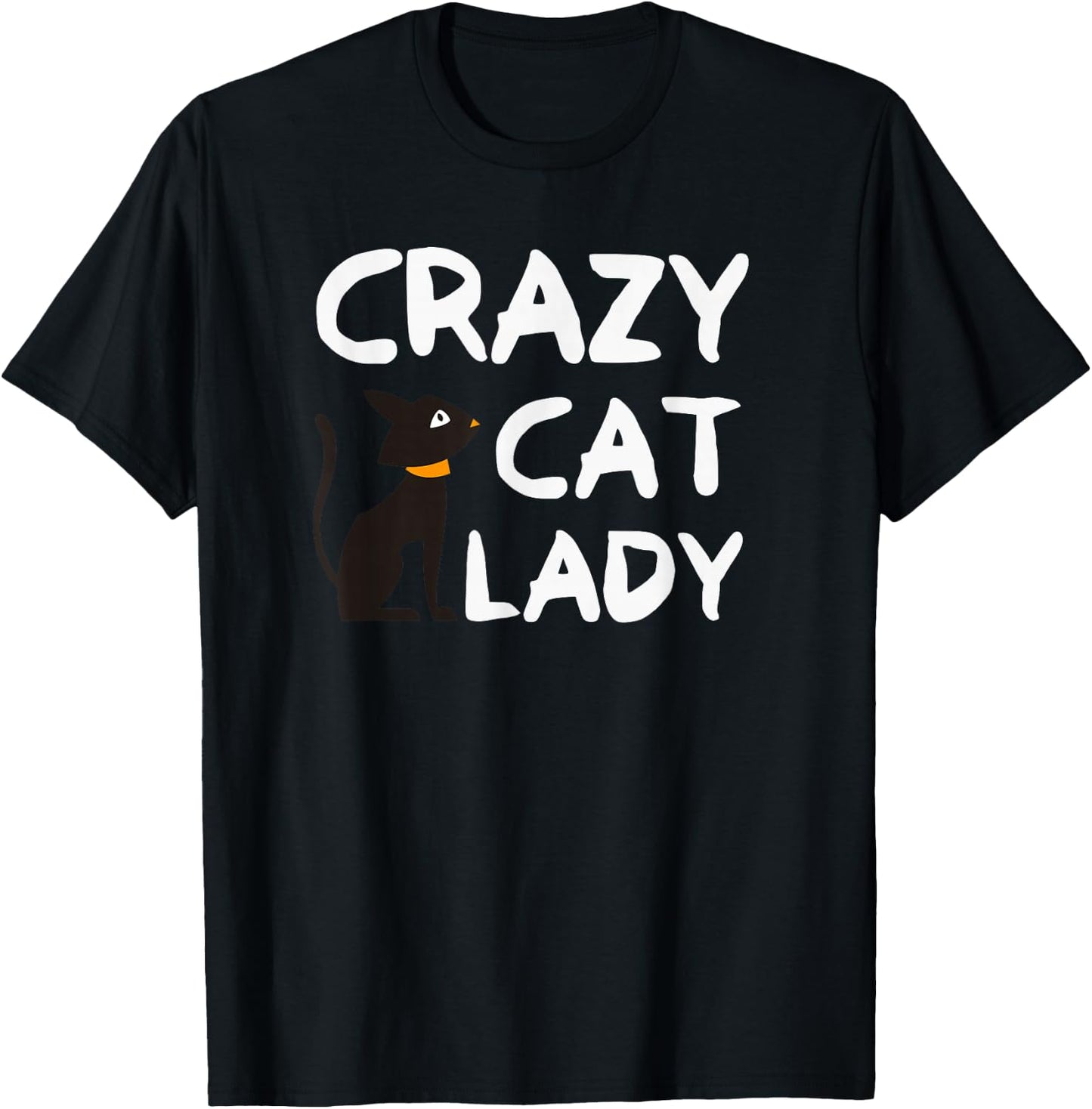 Crazy Cat Lady T-Shirt - T-Shirt | Black
