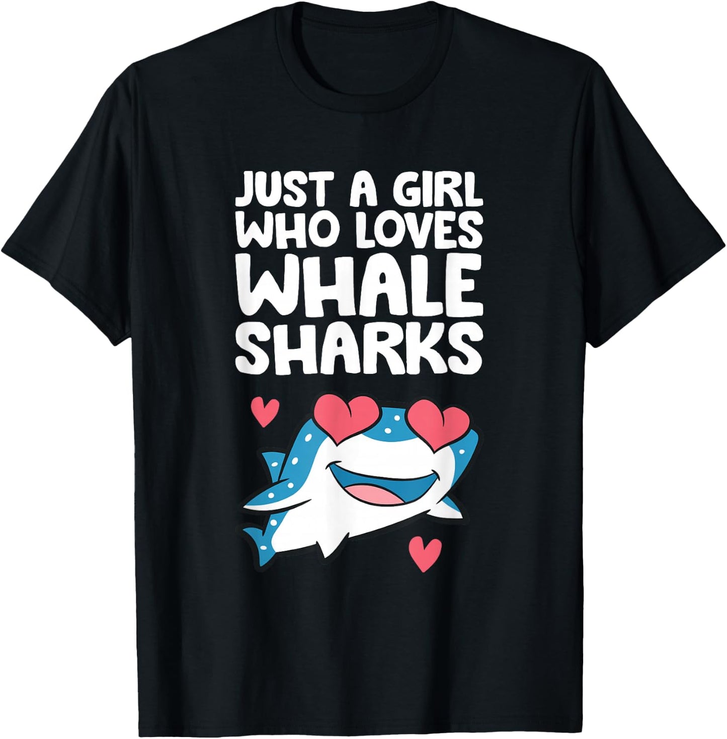 Whale Shark Girl Just A Girl Who Loves Whale Sharks T-Shirt - T-Shirt | Black