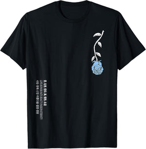 Blue Rose Never Lost In Translation Blue Graphic T-Shirt - T-Shirt | Black