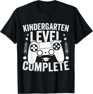 Kindergarten Level Complete Last Day Of School Graduate Boys T-Shirt - T-Shirt | Black