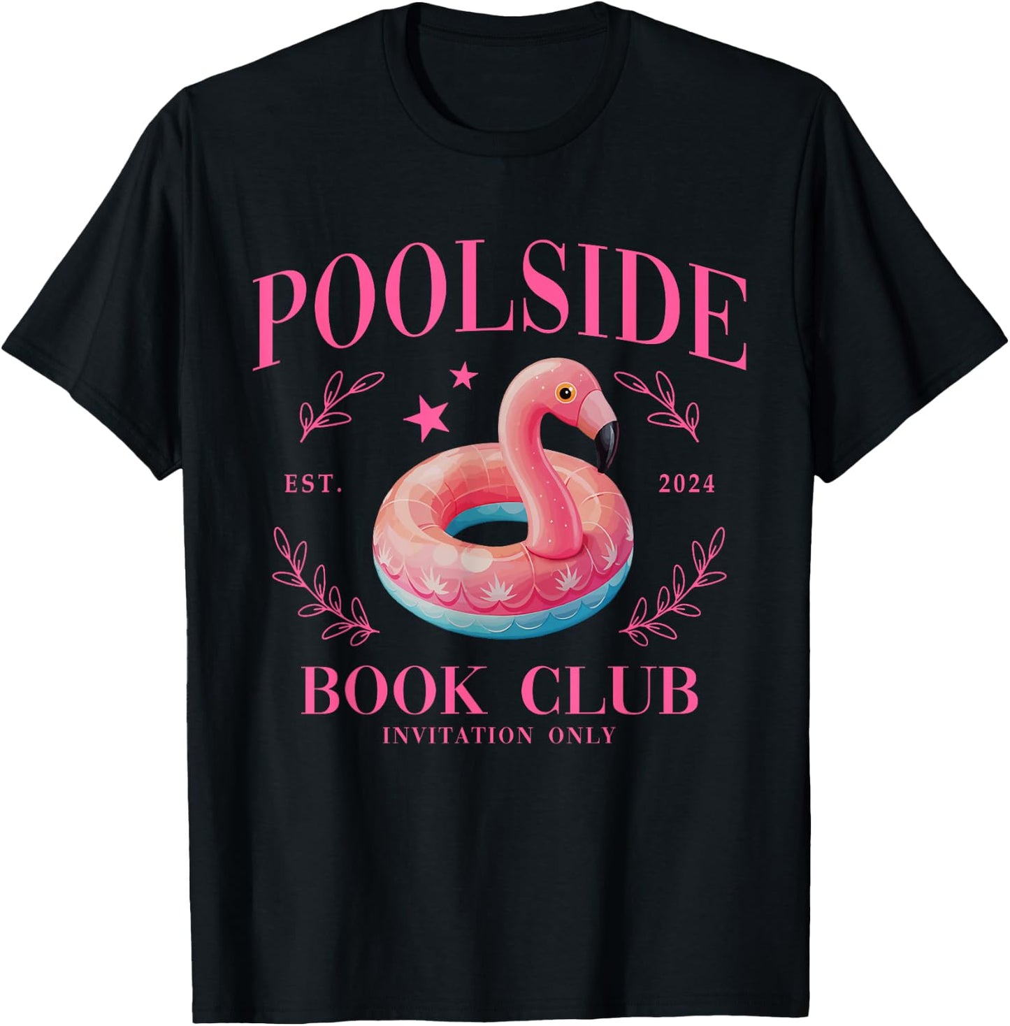 Poolside Book Club Pool Summer Vacation Swimming Women T-Shirt - T-Shirt | Black