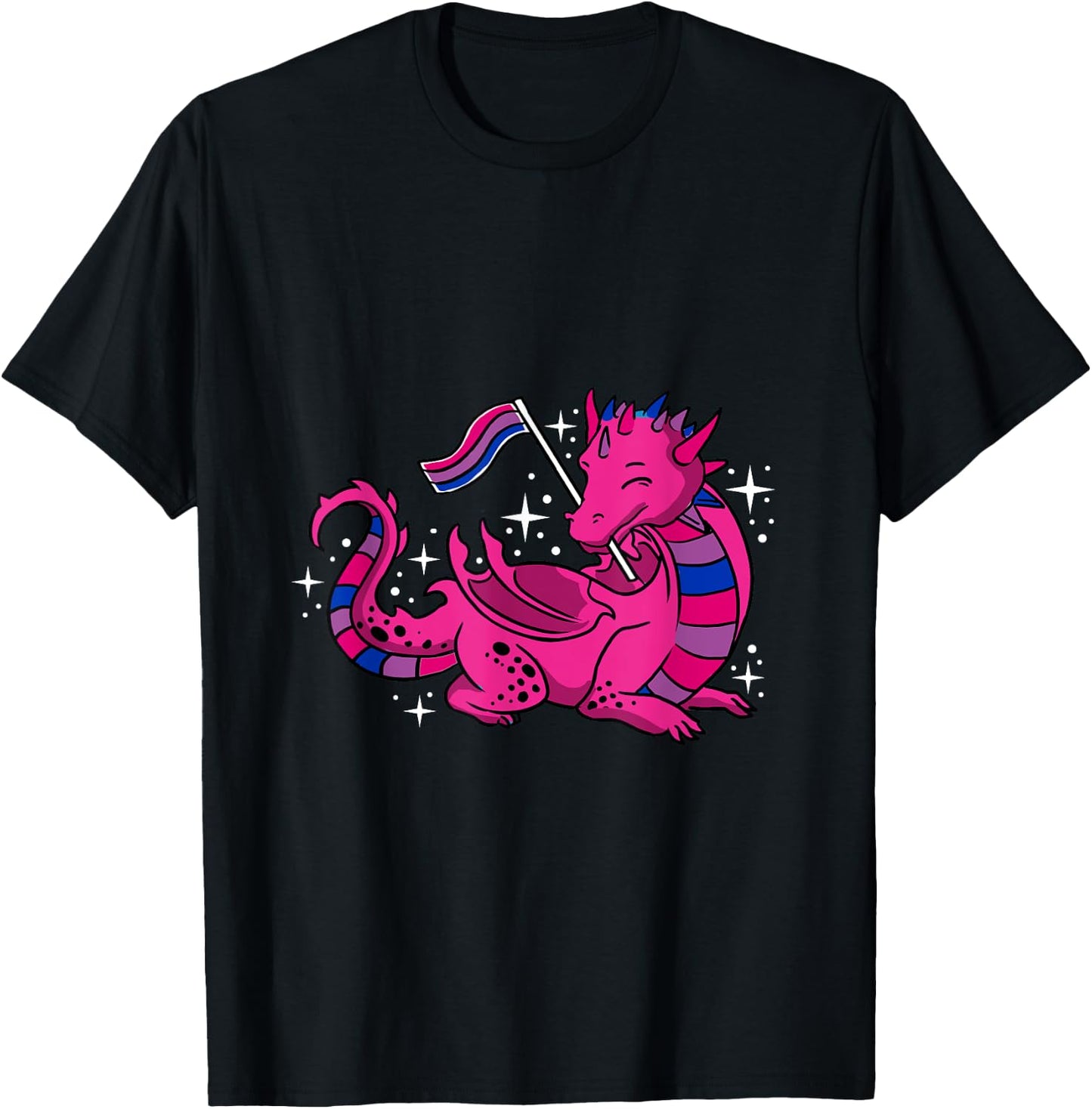 Dragon Bisexual Pride T-Shirt - T-Shirt | Black