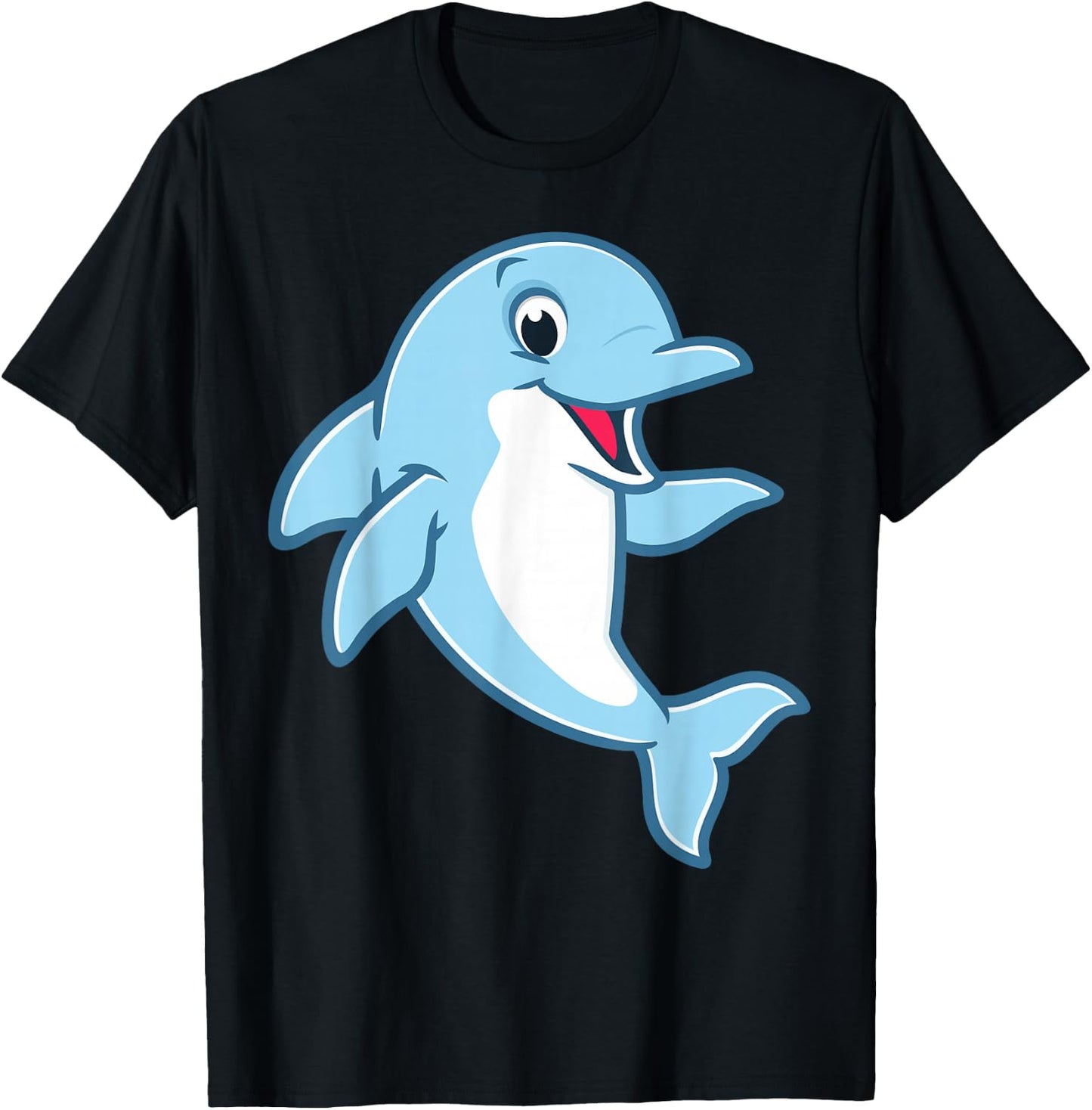 Cute Dolphin T-Shirt - T-Shirt | Black