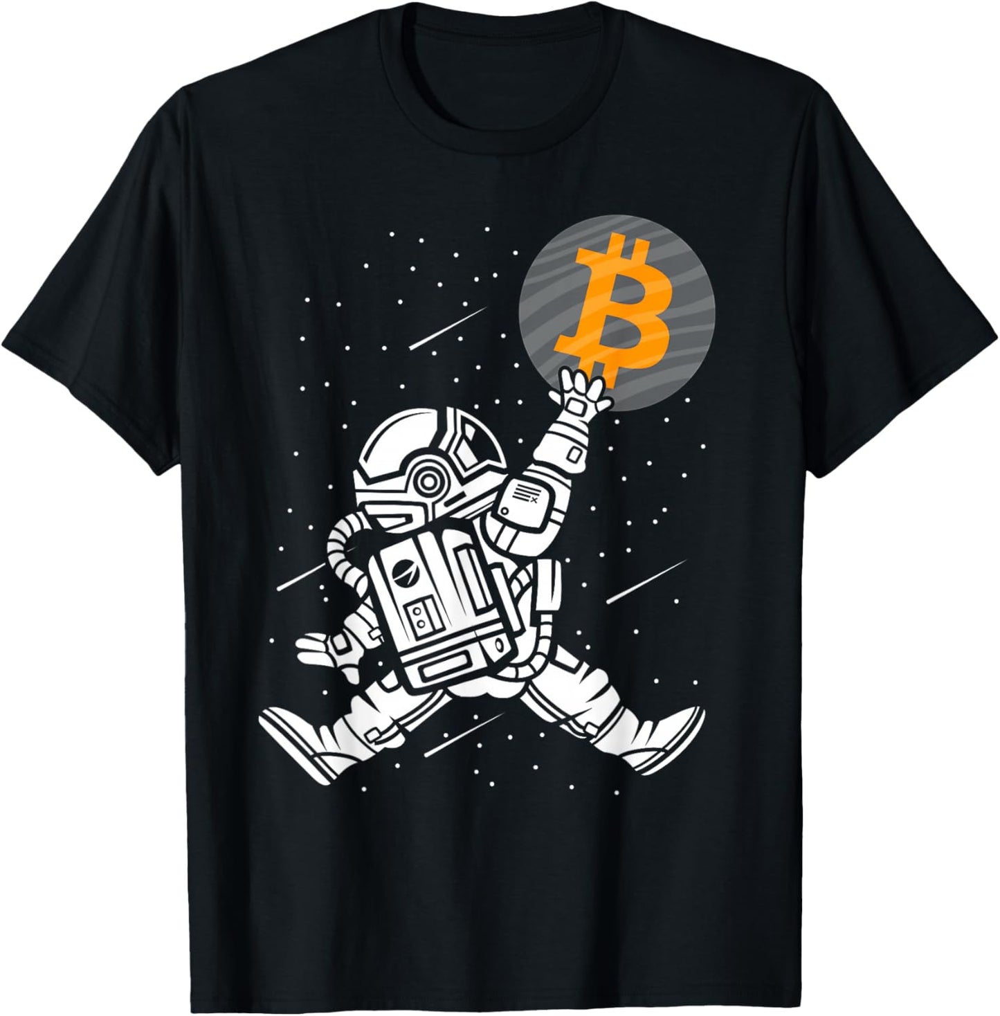Crypto Bitcoin Shirt Funny HODL BTC Astronaut Crypto Trader T-Shirt - T-Shirt | Black