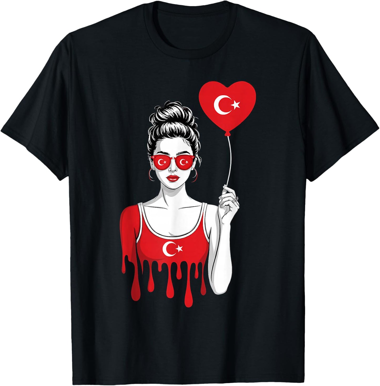 Turkey Flag Turkish Roots T-Shirt - T-Shirt | Black