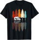 Retro Vintage Camping Adventure Nature Outdoor , black T-Shirt - T-Shirt | Black