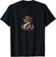 Funny Snake Wearing Cowboy Hat Reptile Lover Pet T-Shirt - T-Shirt | Black