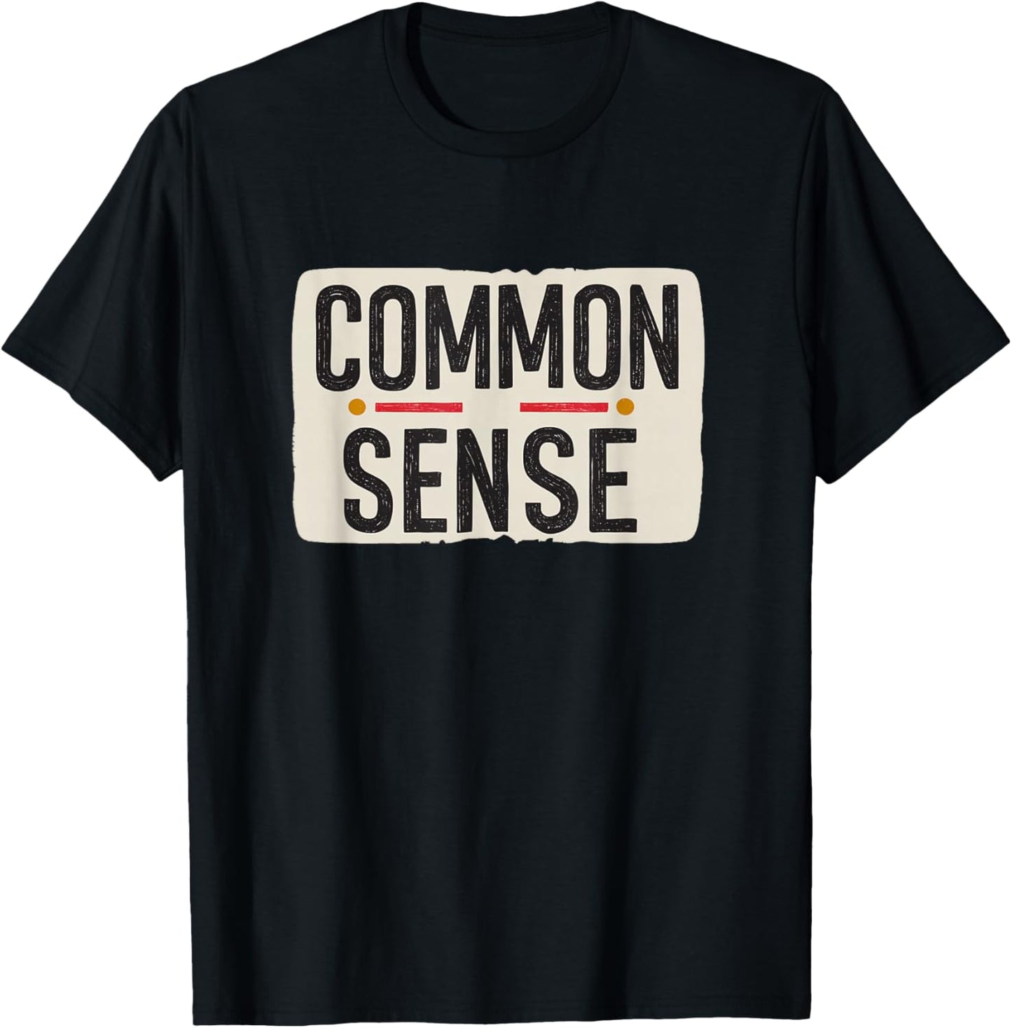 Nice Common Sense Emblem T-Shirt - T-Shirt | Black