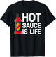 Cool Hot Sauce Art Women Kids Spicy Hot Sauce Lover T-Shirt - T-Shirt | Black