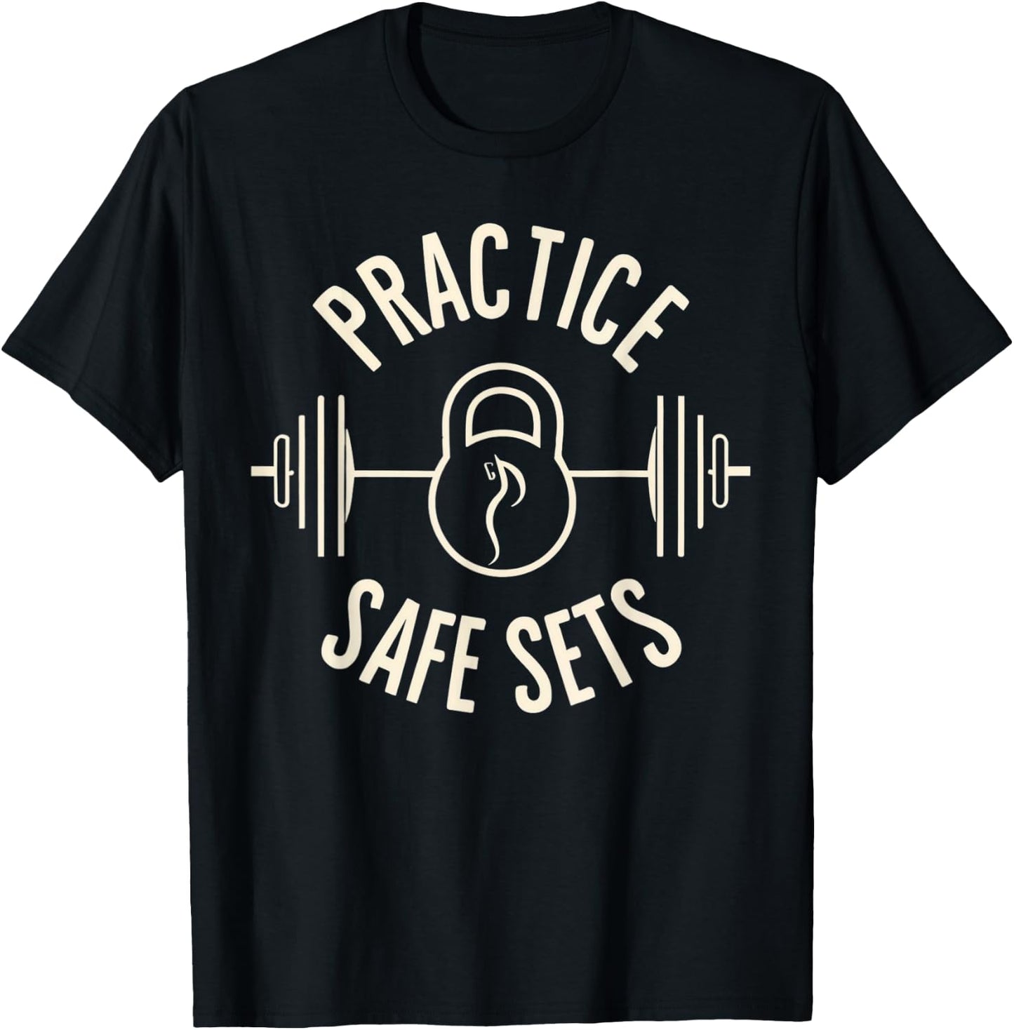 Practice Safe Sets Gym Workout Meme Fitness Lifting Joke T-Shirt - T-Shirt | Black
