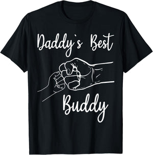 Daddy's Best Buddy boys kids Best Dad Daughter Father's Day T-Shirt - T-Shirt | Black