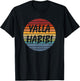Vintage Yallah Habibi Arabic Designs & Gifts Retro Arab Sweetheart Islam Muslim -Adults Black Small T-Shirt - T-Shirt | Black