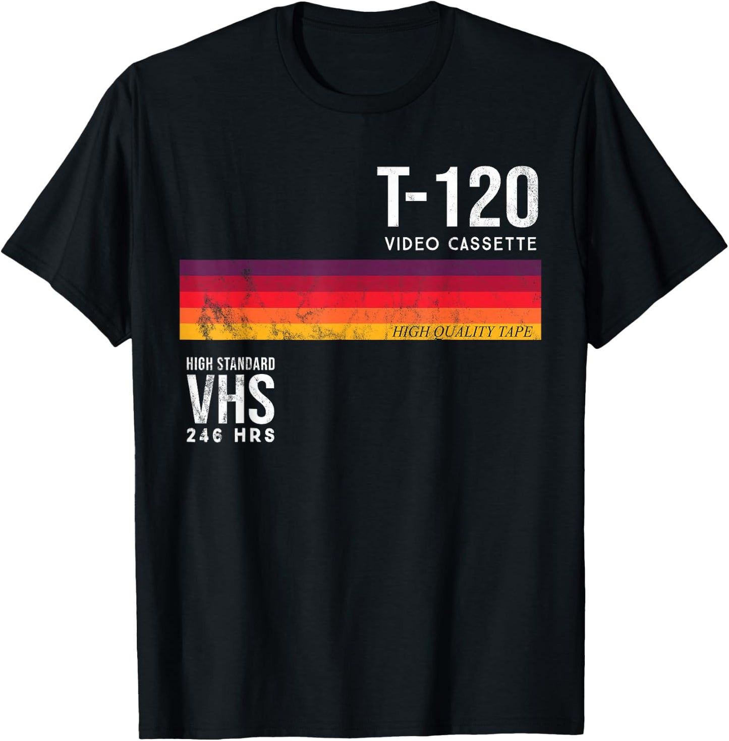 Vintage 80s Video Cassette Tape VHS , black T-Shirt - T-Shirt | Black