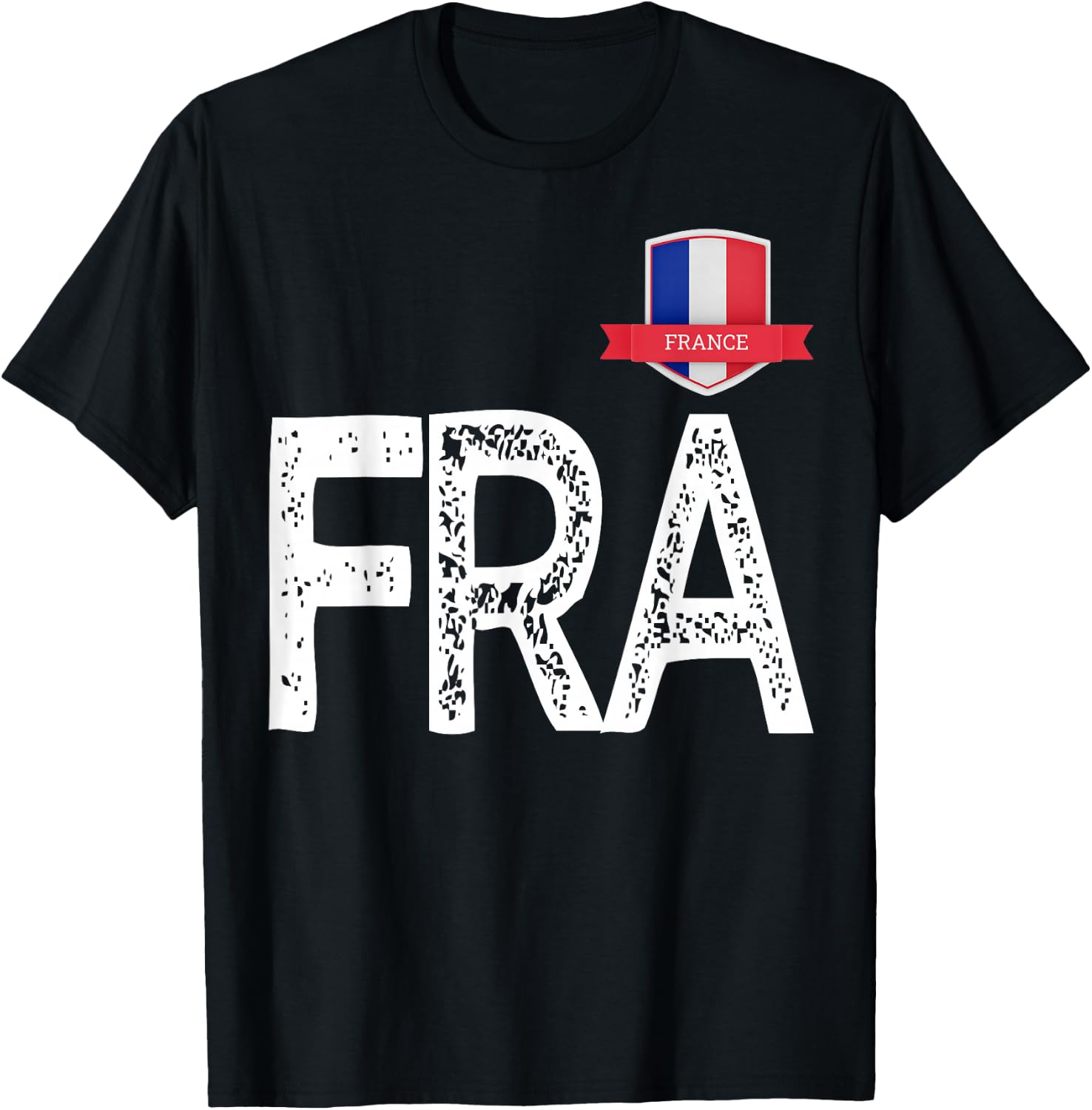 Frankreich Frankreich Menschenflagge Buchstaben F und R und A Frankreich T-Shirt - T-Shirt | Black