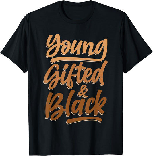 Young Gifted and Black Juneteenth African American Boy Girl T-Shirt - T-Shirt | Black