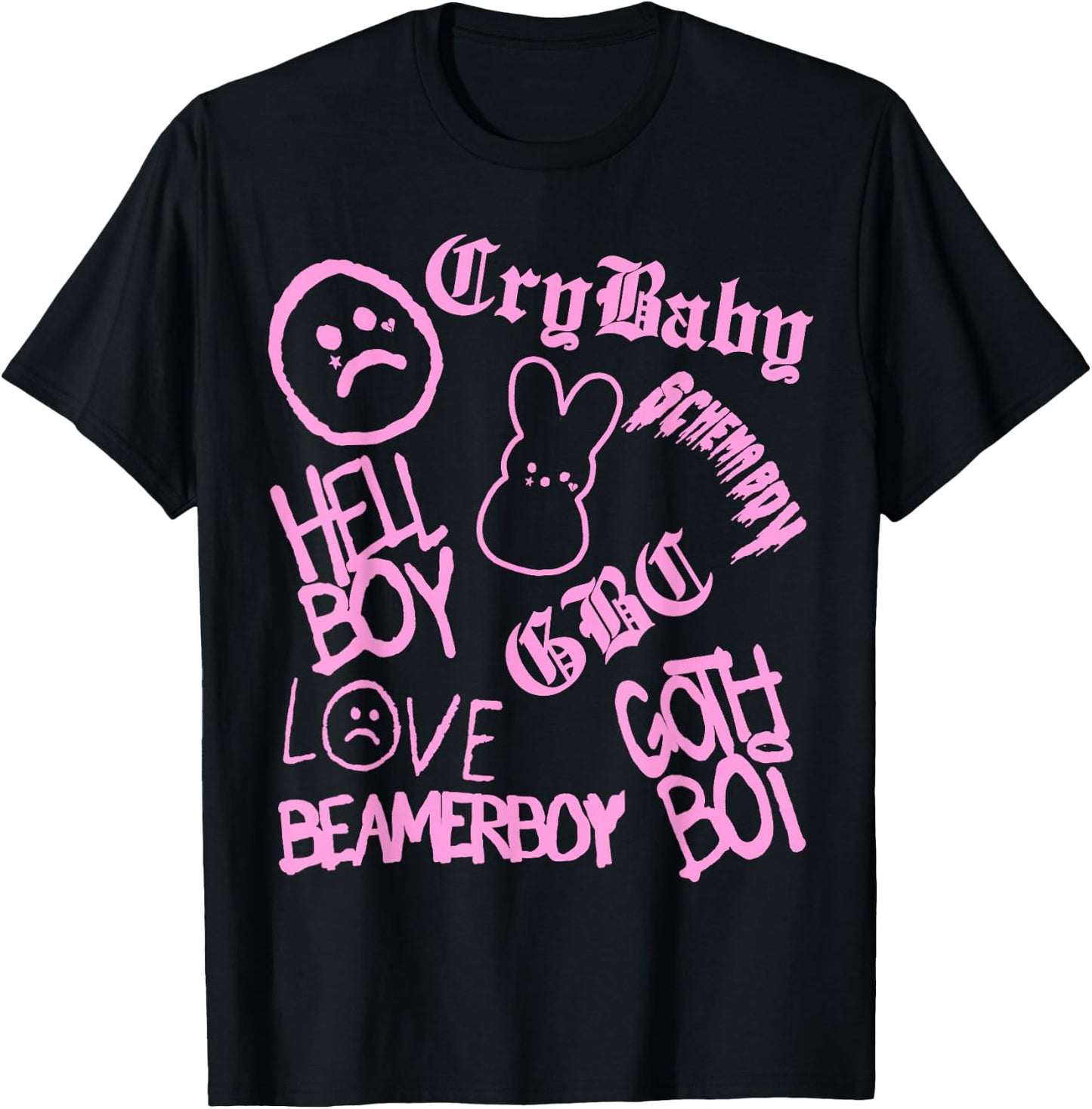 Lil Emo Rap Goth Peep Hip Hop Tattoo T-Shirt - T-Shirt | Black