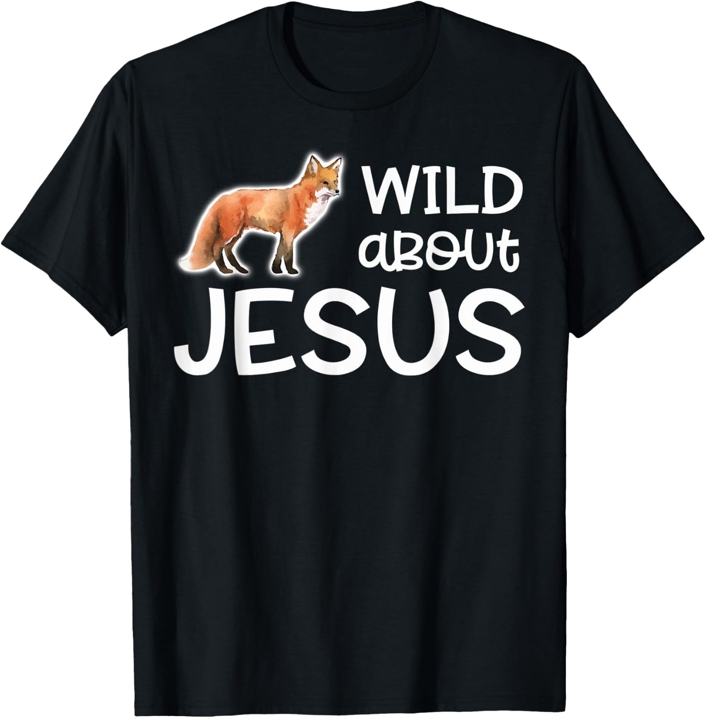 Wild About Jesus Shirt VBS Sunday School Teacher Pastor Fox Men Women Kids T-Shirt - T-Shirt | Black