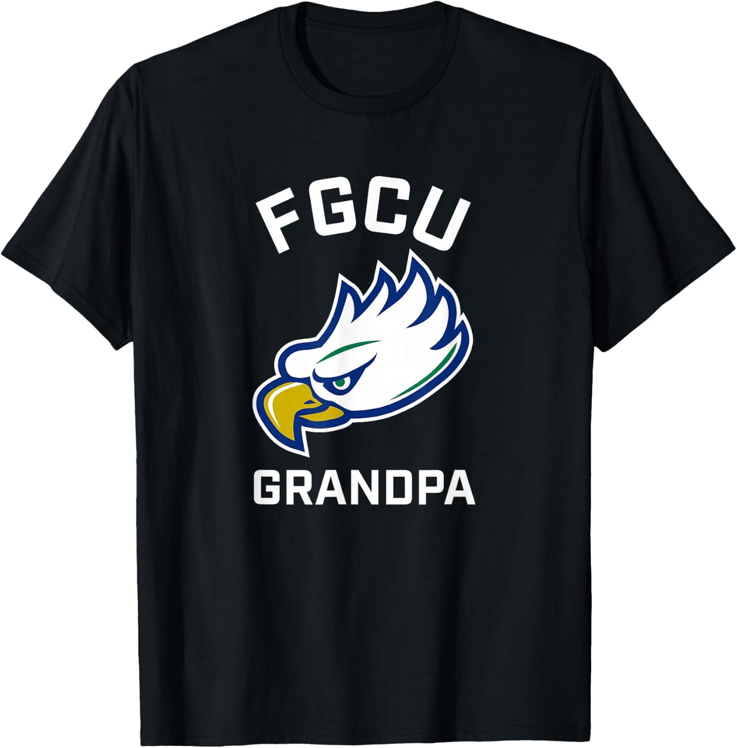 Florida Gulf Coast University FGCU Eagles Arched Grandpa T-Shirt - T-Shirt | Black