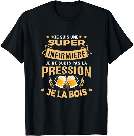 Super Nurse I'm Not Under Pressure Humor Nurse T-Shirt - T-Shirt | Black