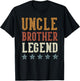 Uncle Brother Legend - Classic Retro Distressed Lettering T-Shirt - T-Shirt | Black