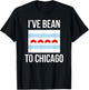 I've Bean to Chicago Flag with Bean Cloud gate Stars T-Shirt - T-Shirt | Black