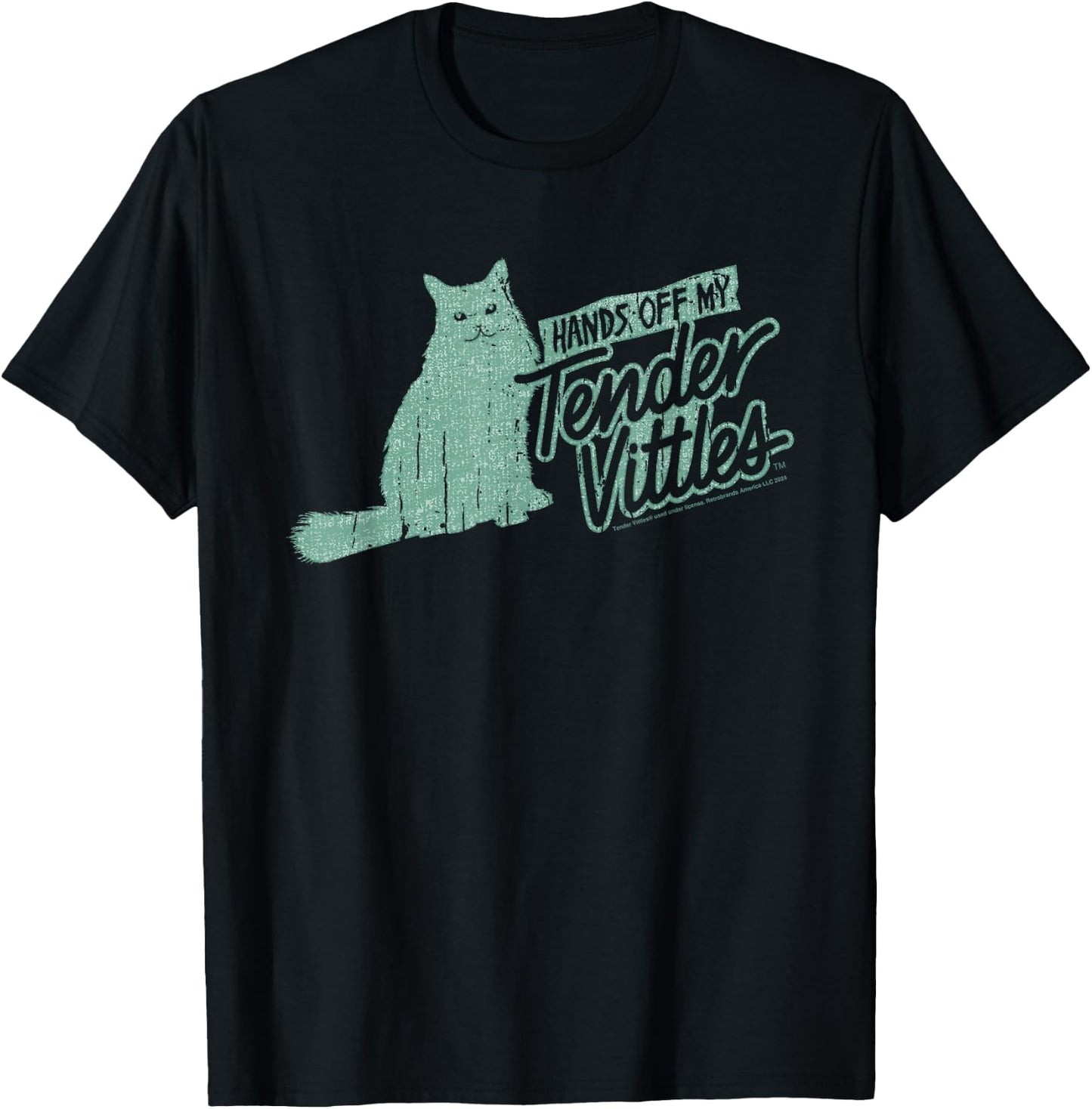 Hands Off My Tender Vittles Retro Cat Food Men Women Kids T-Shirt - T-Shirt | Black