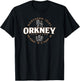 Orkney Scotland Northern Isles Coordinates Label 2C , Small, Black T-Shirt - T-Shirt | Black