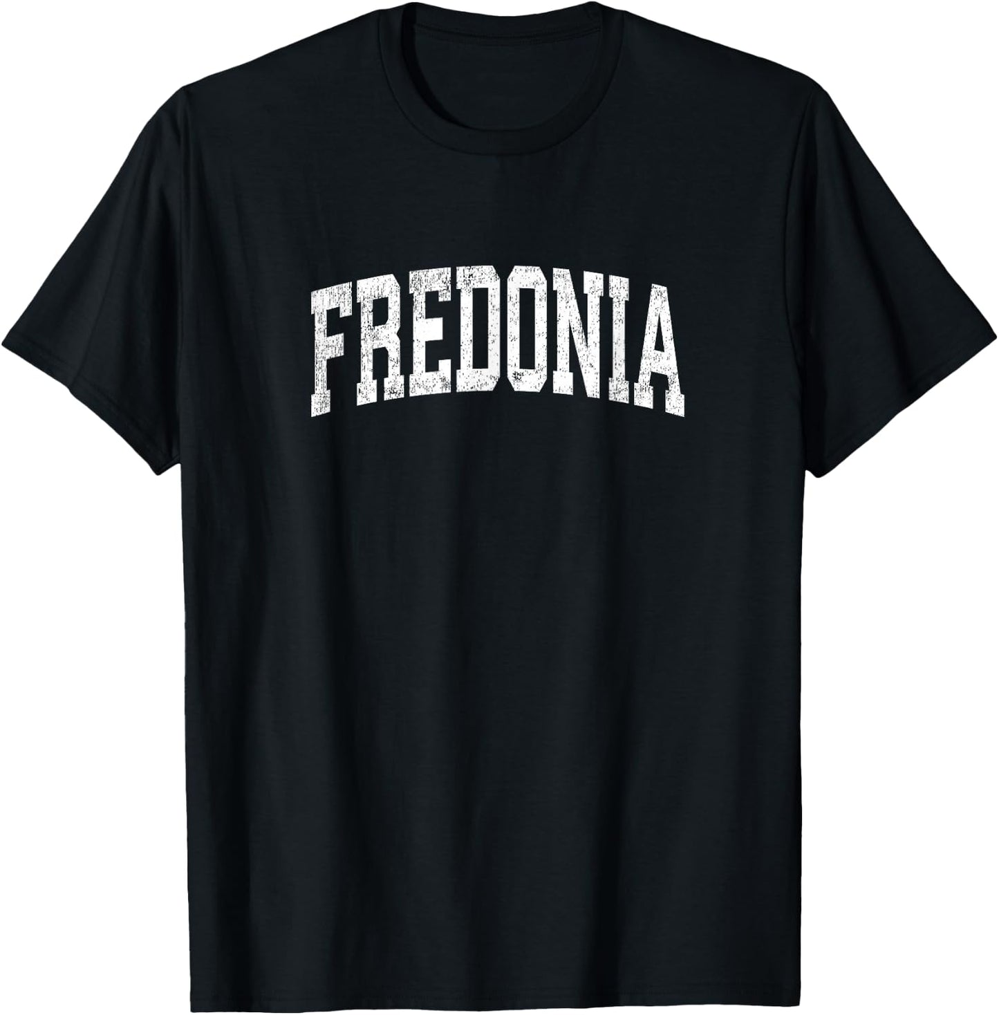 Fredonia New York NY Vintage Athletic Sports Design T-Shirt - T-Shirt | Black