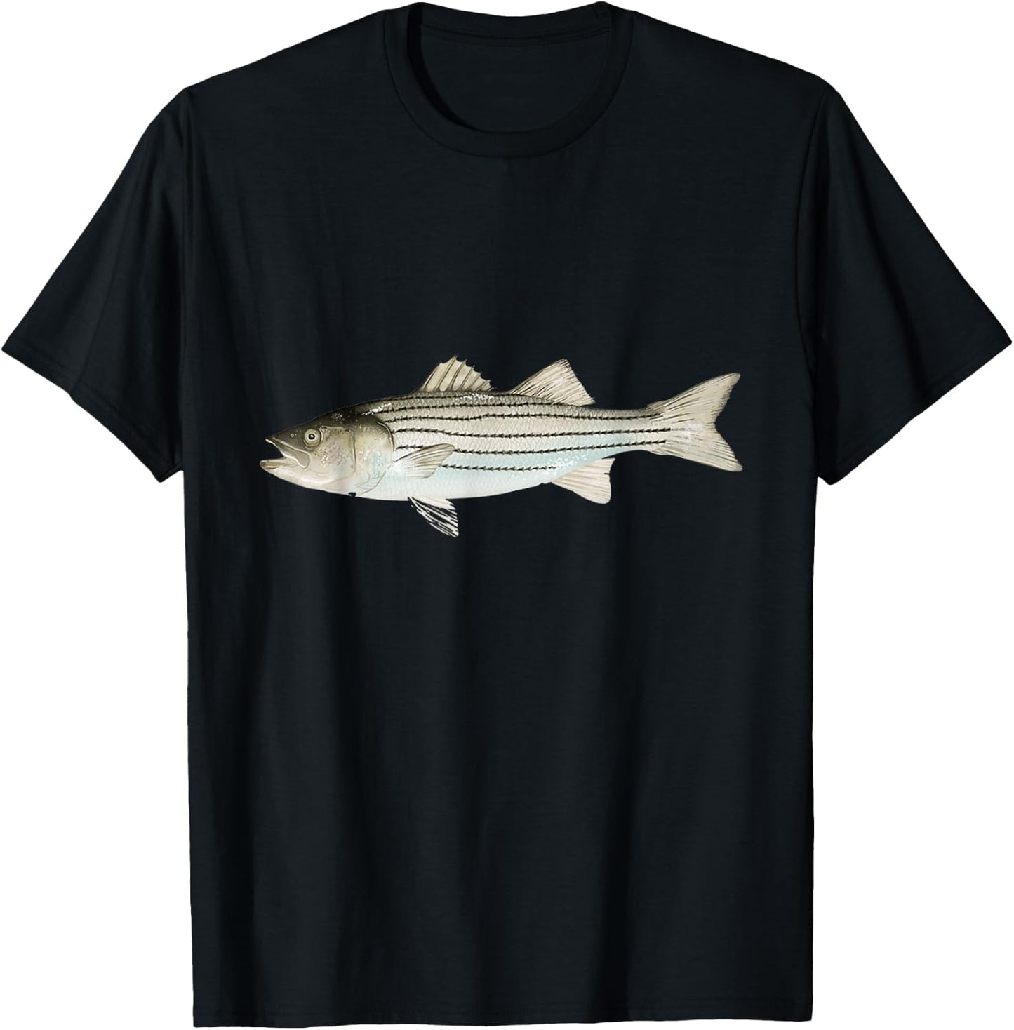 Barfish Striped T-Shirt - T-Shirt | Black