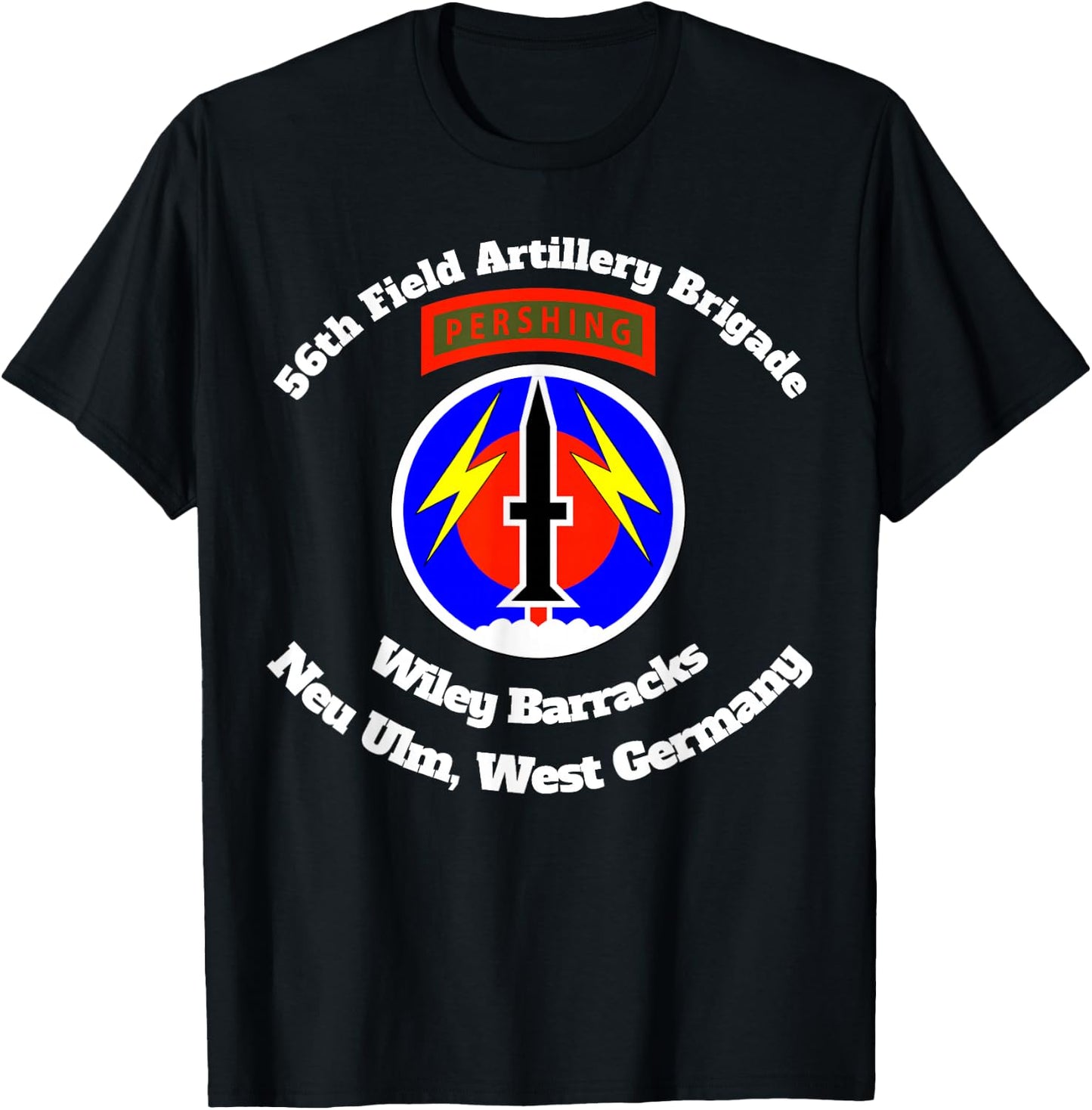 56th Artillery Brigade Wiley Barracks, Neu Ulm design T-Shirt - T-Shirt | Black